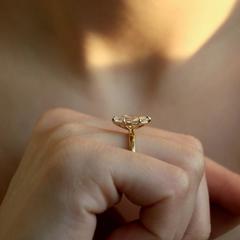 Nangi fine jewelry - white ring in gold