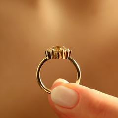 Nangi fine jewelry - champagne tourmaline ring in yellow gold