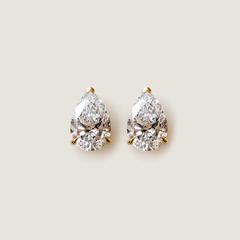 Nangi fine jewelry - white lab-grown diamond earring in gold
