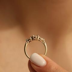Nangi fine jewelry - white lab-grown diamond ring in gold