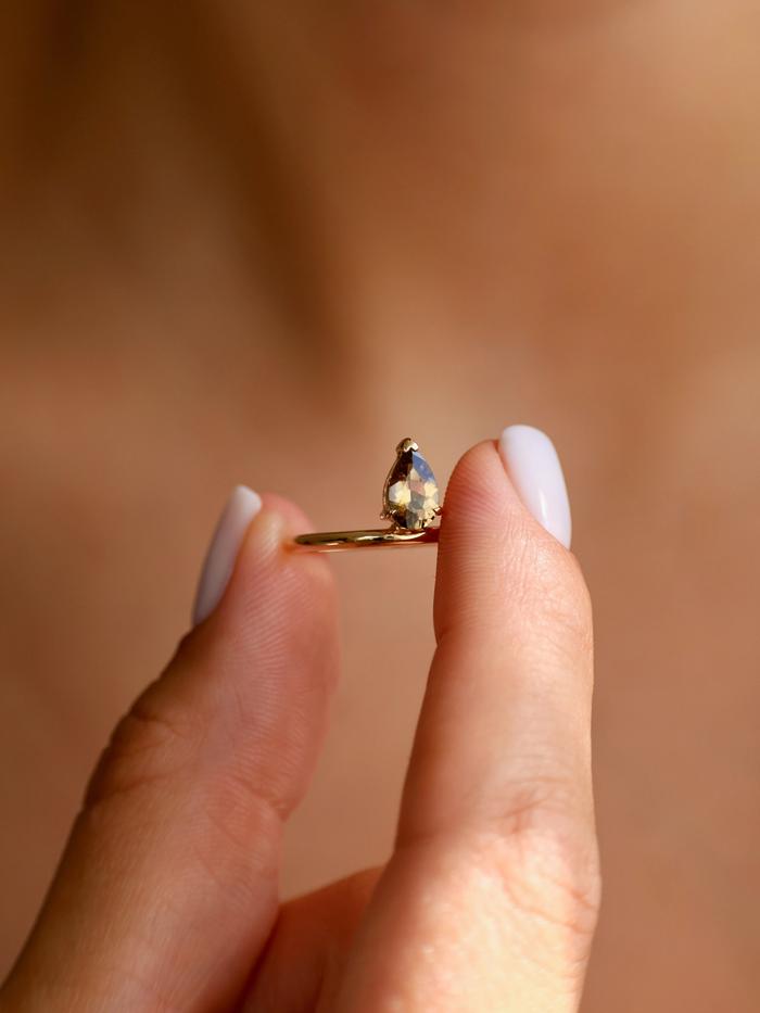 Nangi fine jewelry - champagne tourmaline ring in yellow gold