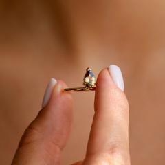 Nangi fine jewelry - champagne tourmaline ring in yellow gold