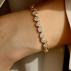 Nangi fine jewelry - white lab-grown diamond bracelet in gold