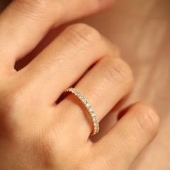 Nangi fine jewelry - white lab-grown diamond ring in gold