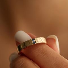 Nangi fine jewelry - black sapphire ring in gold