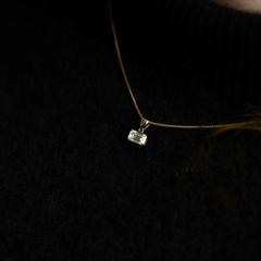 Nangi fine jewelry - white lab-grown diamond pendant in yellow gold