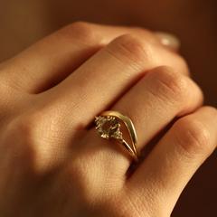 Nangi fine jewelry - champagne tourmaline ring in yellow gold