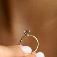 Nangi fine jewelry - grey ring in yellow gold