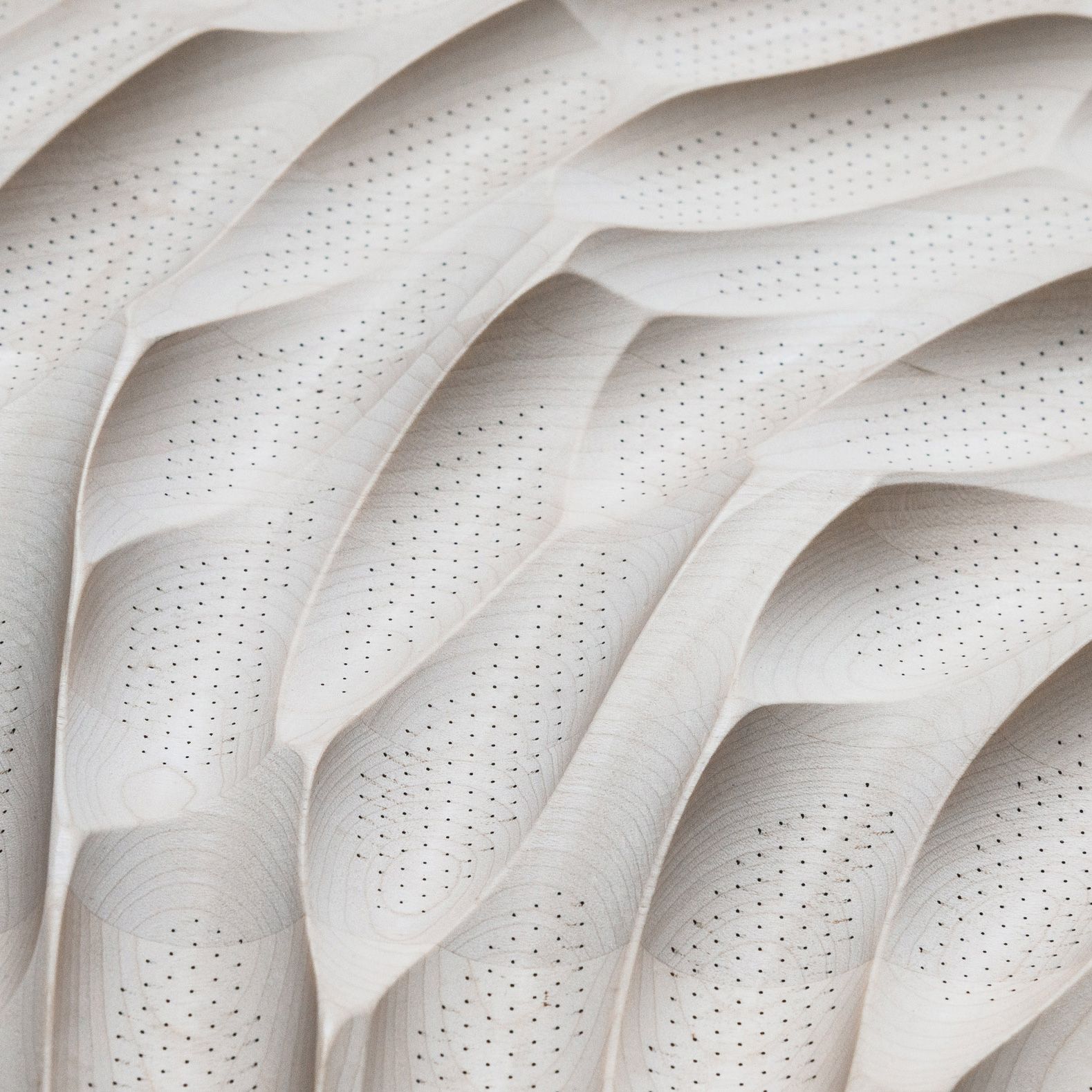 Formfeld 1, Acoustic Wall Panel, 173 x 120 cm, Maple, micro-perforated, CloseUp