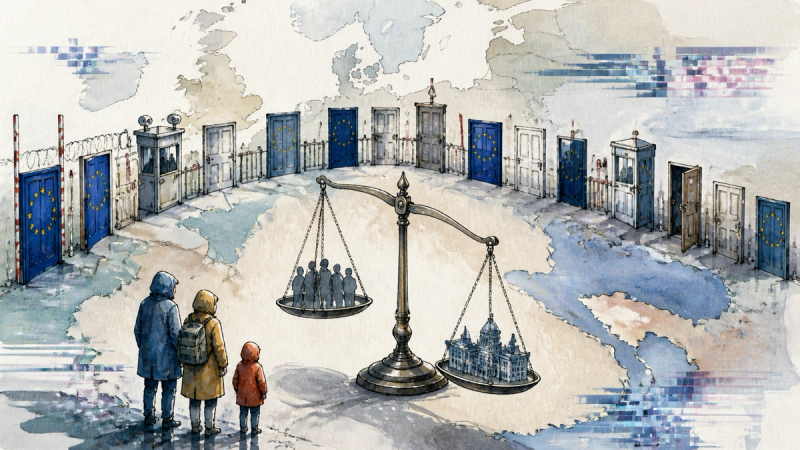 Illustration für eu-asylum-pact-enters-into-force-competence-at-the-border