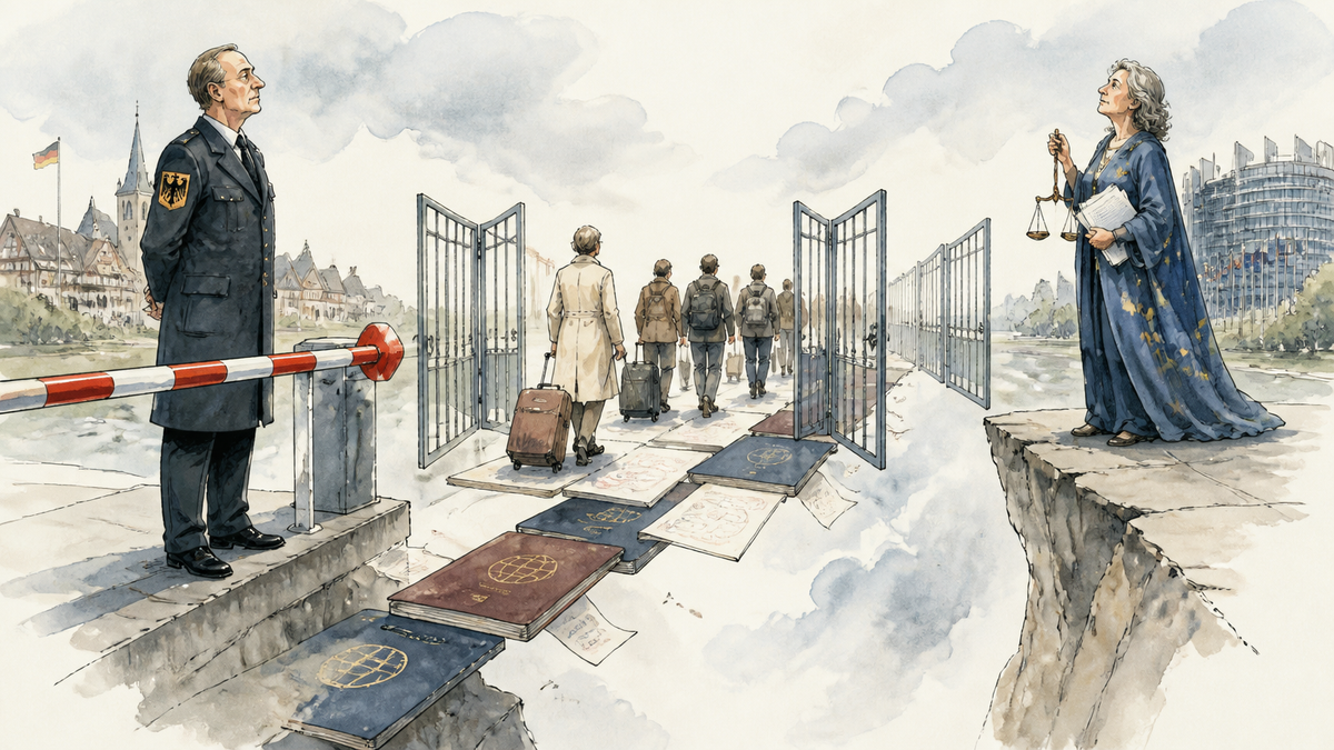 Illustration für berlin-digs-in-on-border-checks-as-brussels-questions-the-legal-basis