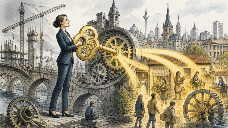 Illustration für merz-reform-package-germany-coalition-governance