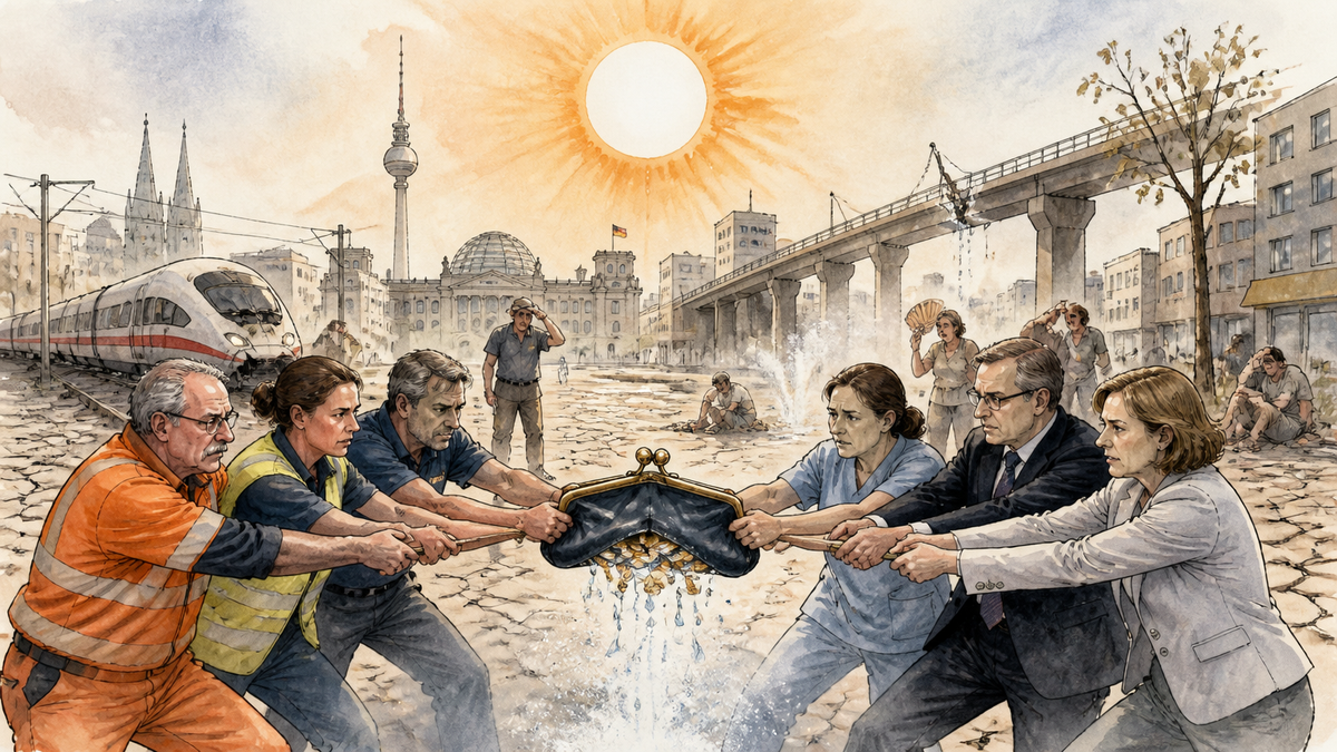 Illustration für germany-record-heat-political-fight-over-who-pays-for-climate-adaptation