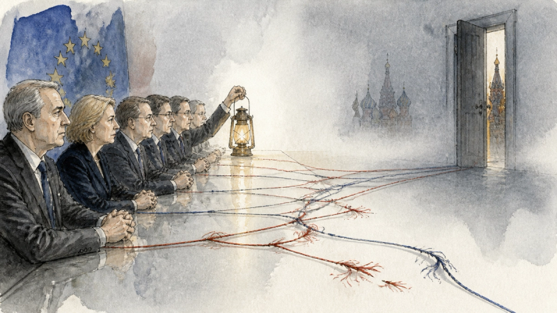 Illustration für europes-quiet-russia-outreach-reveals-the-cost-of-diplomatic-drift