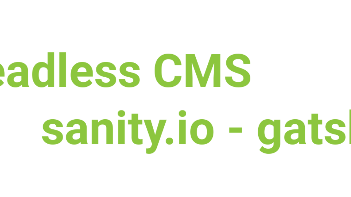 Headless CMS POC with sanity.io and gatsby