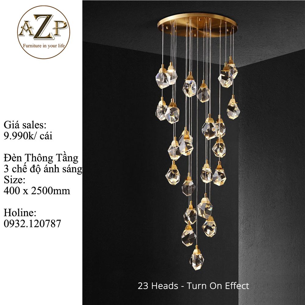 Đèn Thông Tầng Nghệ Thuật - Sang Trọng & Đẳng Cấp - Rực Rỡ & Tinh Tế - Hàng Nhập Khẩu AZP-TT58