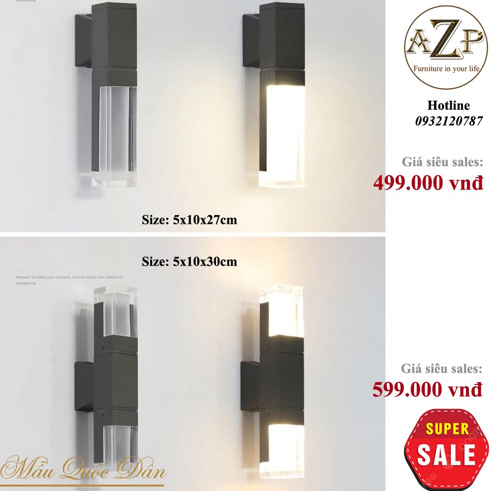 Đèn Ốp Vách Phong Cách Hiện Đại Tối Giản - Hàng Nhập Khẩu - AZP - OV295