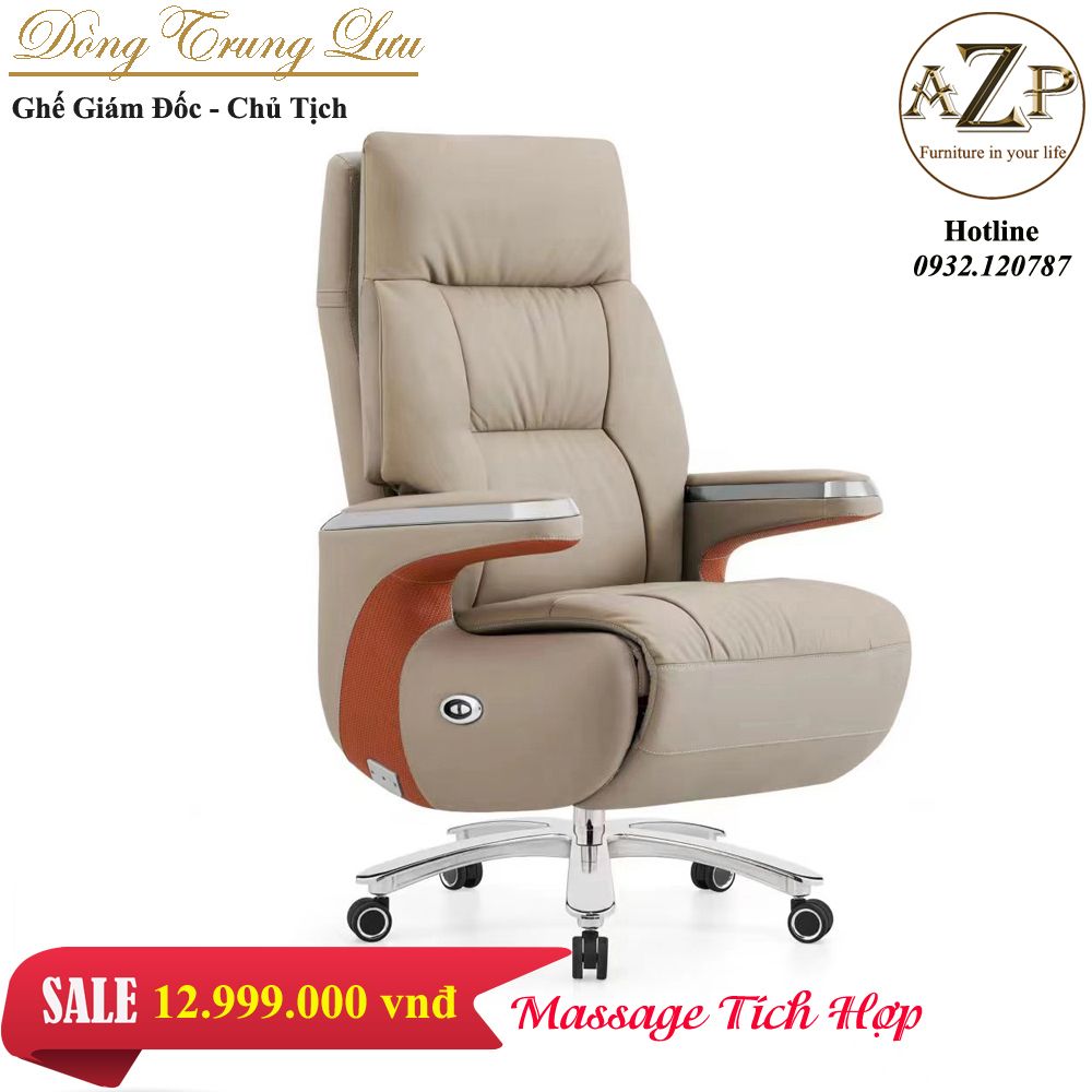 Ghế Văn Phòng AZP Có Tích Hợp Massage Dòng Phổ Thông Hàng Nhập Khẩu AZP-A2313-KEM
