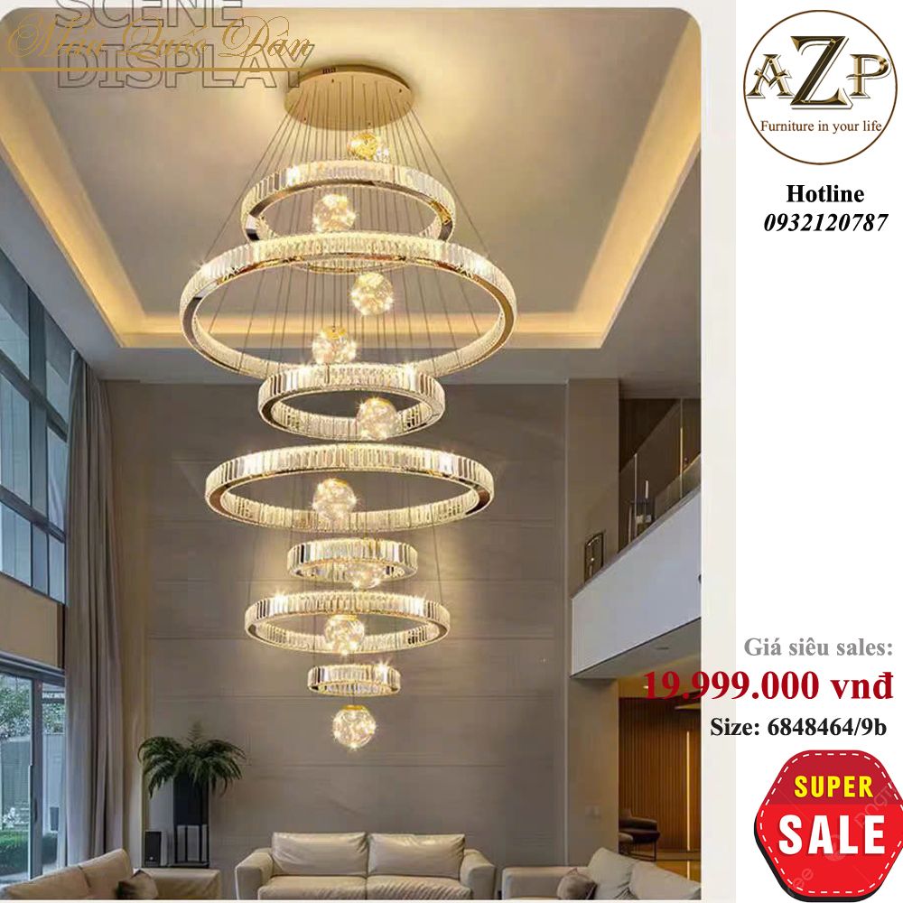 Đèn Thông Tầng Nghệ Thuật - Sang Trọng & Đẳng Cấp - Rực Rỡ & Tinh Tế - Hàng Nhập Khẩu AZP-TT101