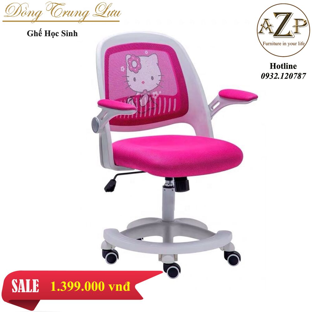 Ghế Học Sinh Hỗ trợ Cột Sống cho Bé, Chống Gù, Chống Cận Hàng Nhập Khẩu AZP-Hello Kitty