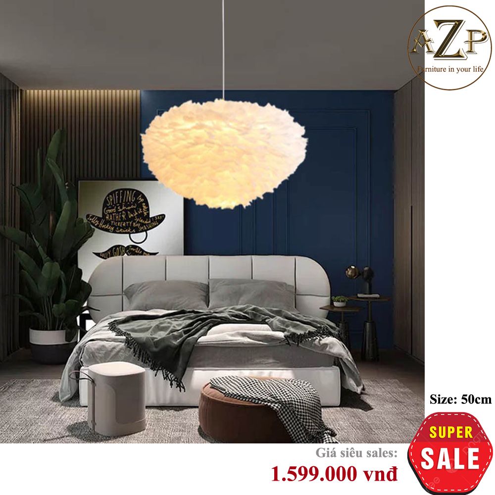 Đèn Thả Trần Chùm Lông Vũ Nghệ Thuật Hàng Nhập Khẩu AZP-TC25