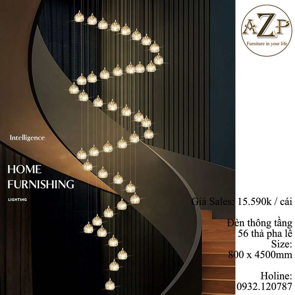 Đèn Thông Tầng Nghệ Thuật - Sang Trọng & Đẳng Cấp - Rực Rỡ & Tinh Tế - Hàng Nhập Khẩu AZP-TT93