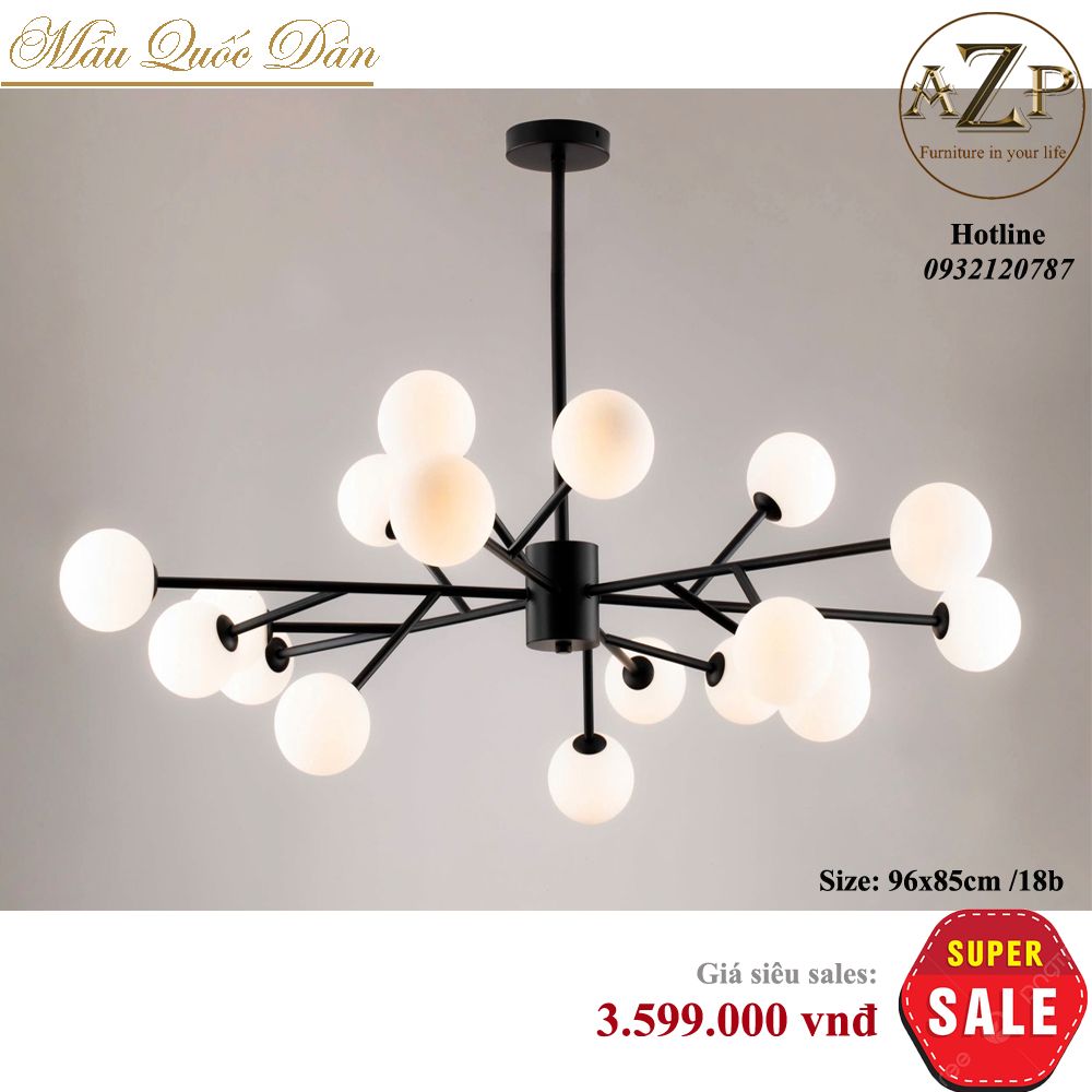 Đèn Thả Trần Chùm Nghệ Thuật 18 bóng Hàng Nhập Khẩu AZP-TC28