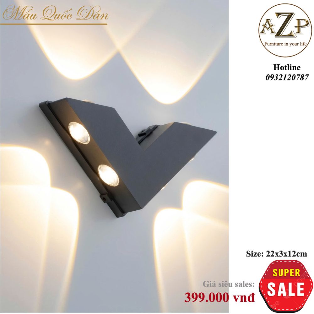 Đèn Ốp Vách Hắt Tường Phong Cách Hiện Đại Tối Giản - Hàng Nhập Khẩu - AZP - OV387