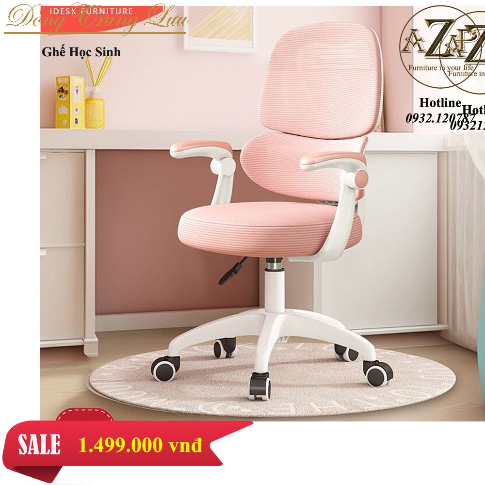 Ghế Học Sinh Hỗ trợ Cột Sống cho Bé, Chống Gù, Chống Cận Hàng Nhập Khẩu AZP-104-Hồng