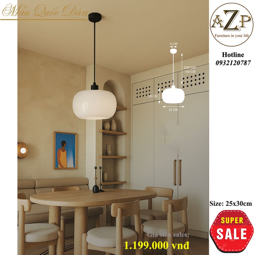 Đèn Thả Trần Đơn – Nét Đẹp Tối Giản Cho Không Gian Hiện Đại - Hàng Nhập Khẩu AZP-TD362