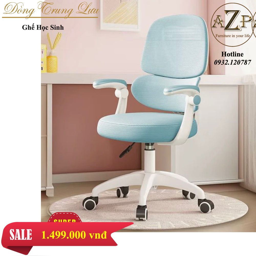Ghế Học Sinh Hỗ trợ Cột Sống cho Bé, Chống Gù, Chống Cận Hàng Nhập Khẩu AZP-104-Xanh