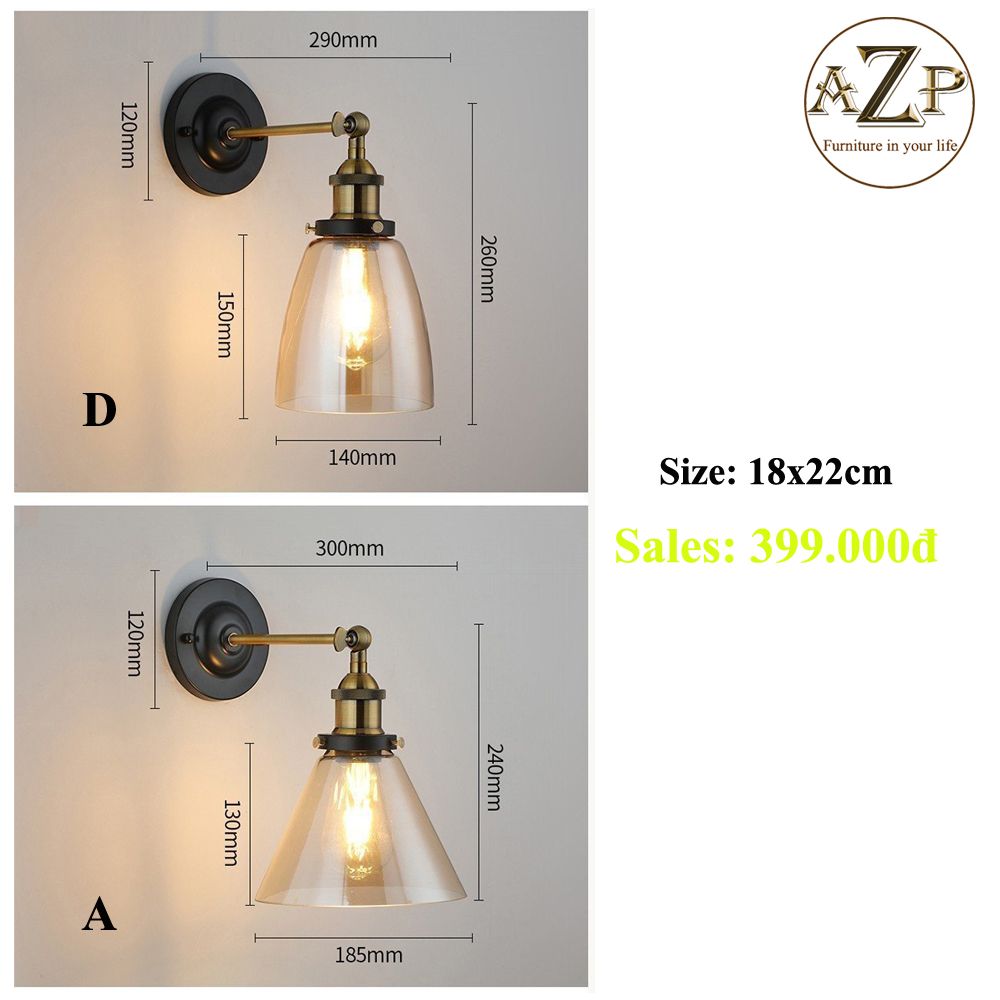 Đèn Ốp Vách Phong Cách Hiện Đại Tối Giản - Hàng Nhập Khẩu - AZP - OV108