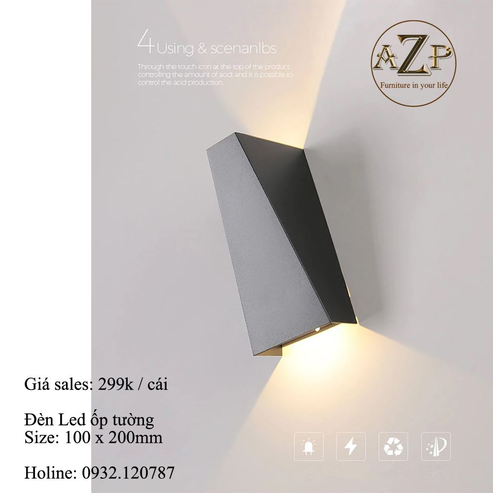 Đèn Ốp Vách Hắt Tường Phong Cách Hiện Đại Tối Giản - Hàng Nhập Khẩu - AZP - OV363
