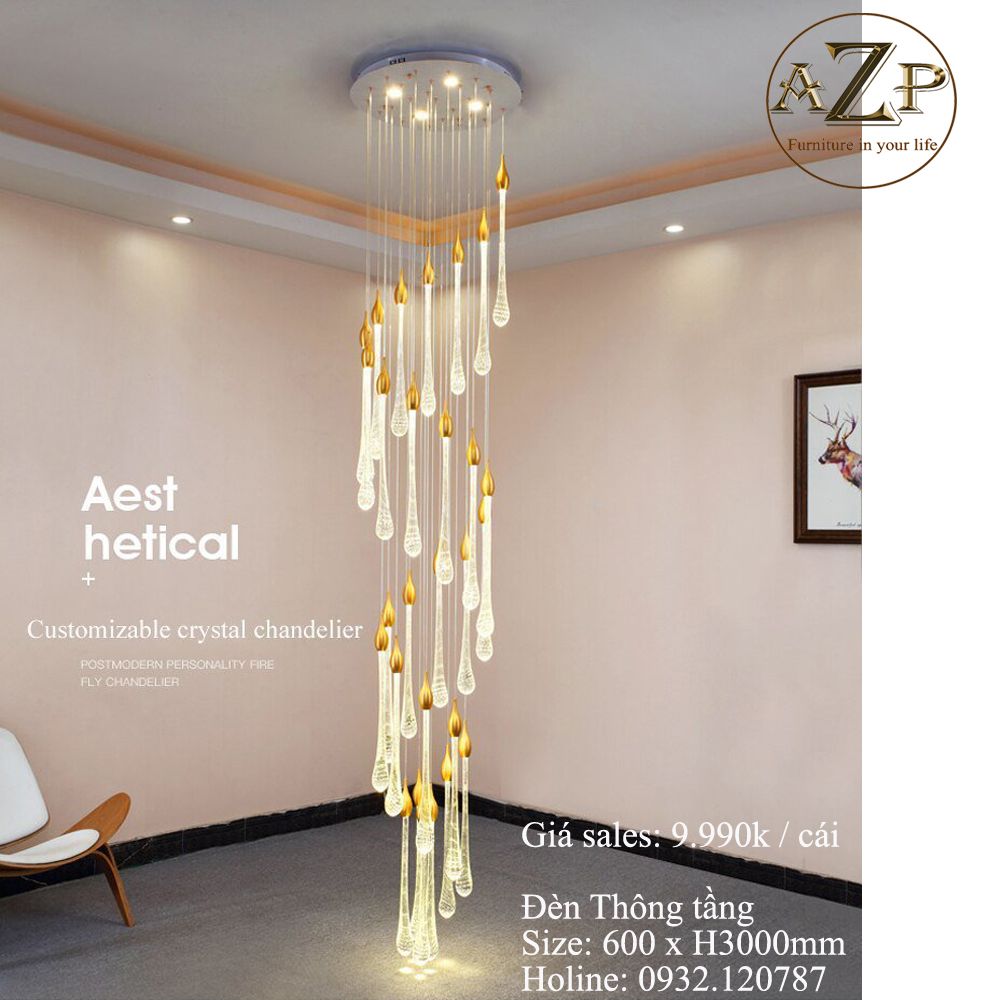 Đèn Thông Tầng Nghệ Thuật - Sang Trọng & Đẳng Cấp - Rực Rỡ & Tinh Tế - Hàng Nhập Khẩu AZP-TT92