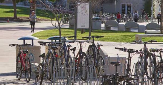 Bike Racks in Cal Poly UU
