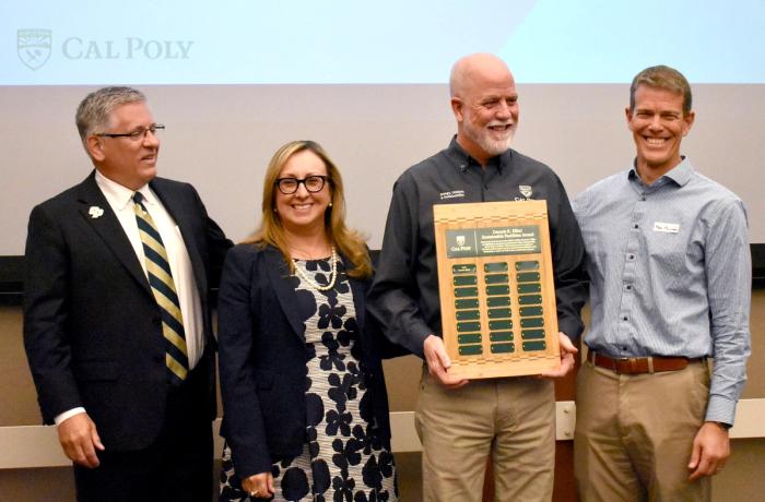 Dennis Elliot (middle right) holds the newly established Dennis Elliot Sustainability Award will honor individuals who demonstrate excellence in sustainable facilities management.