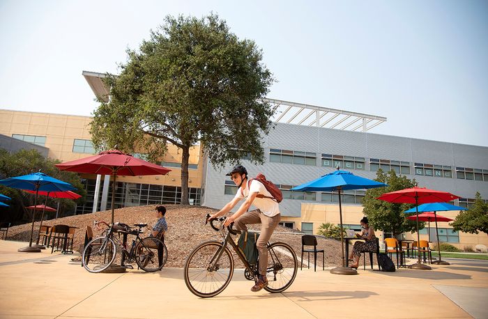Bike ride on campus
