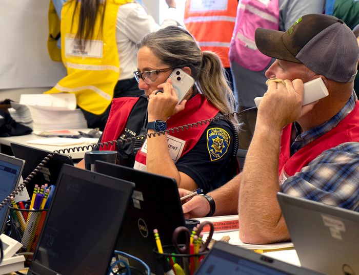Emergency Management team calling people