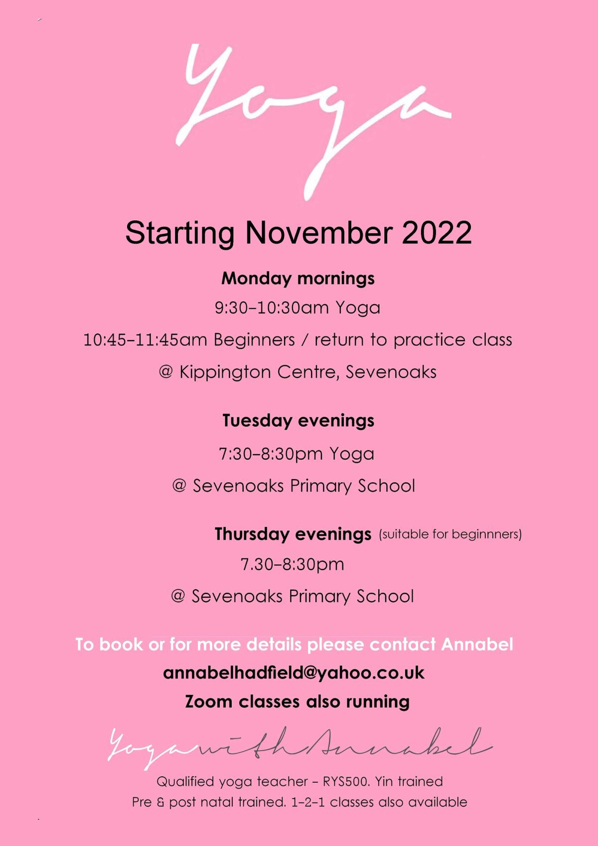 New Term starting 31 October