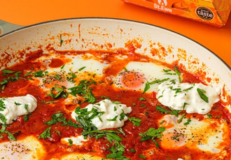 Sunday Brunch: Shakshuka Eggs with Cottage Cheese