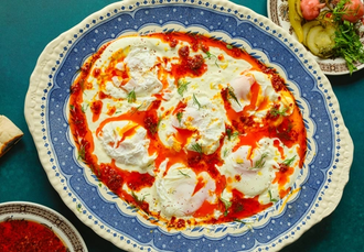 Naughty Nonna’s Rich Yolk Turkish Eggs