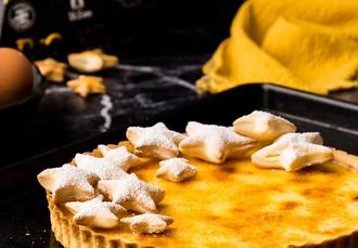Eggnog Crème Brûlée Tart