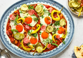 Naughty Nonna’s Rich Yolk Sort-of-Shakshuka