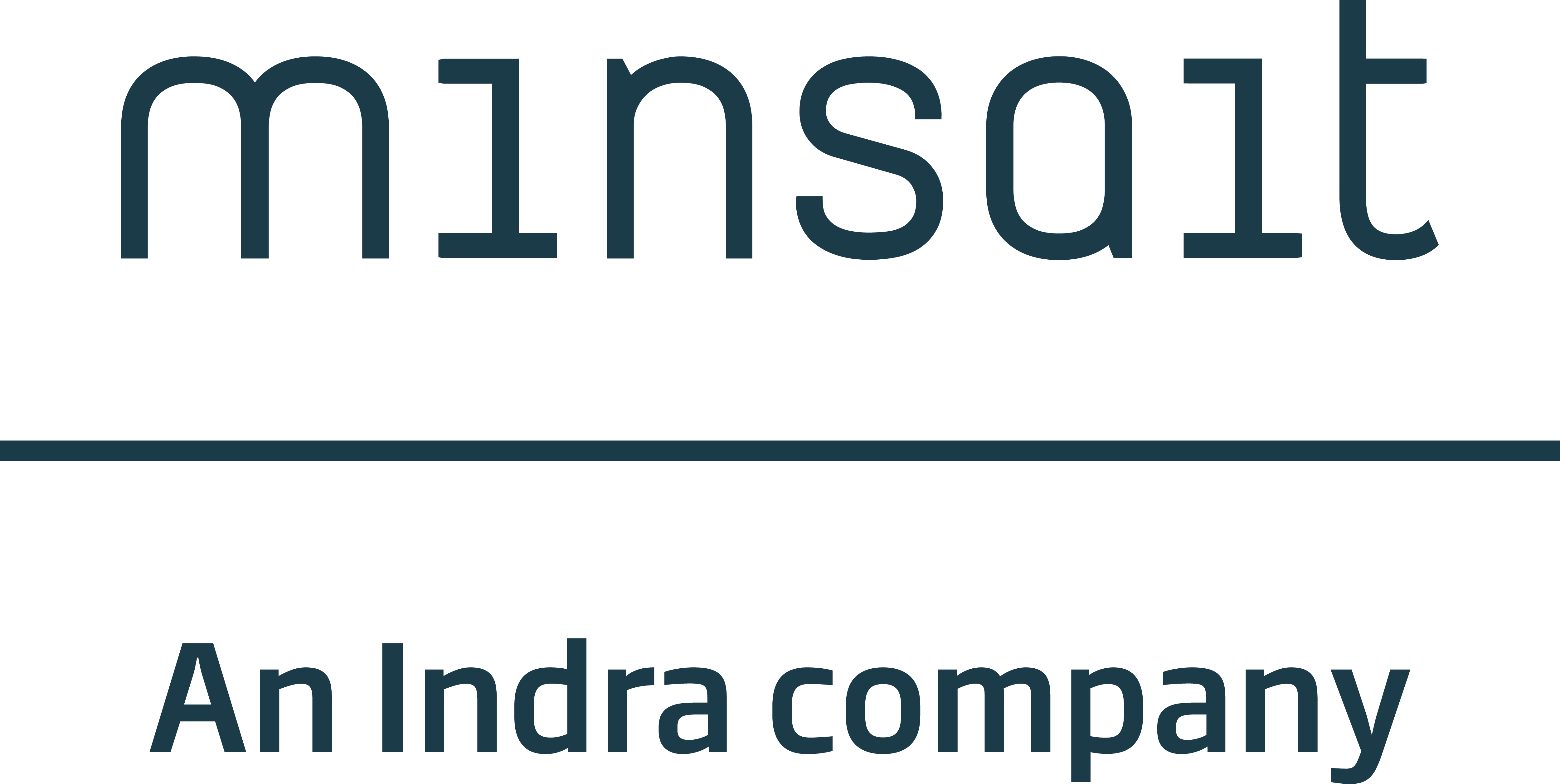 Minsait - an Indra company logo