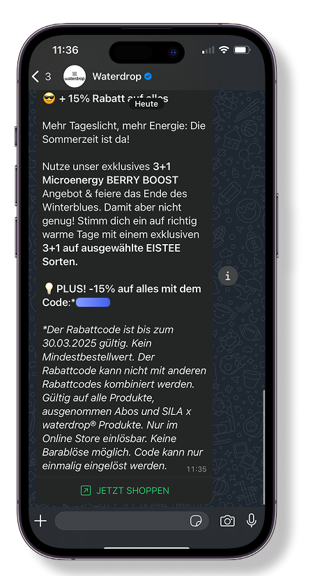 waterdrop iPhone Mockup Kampagne2