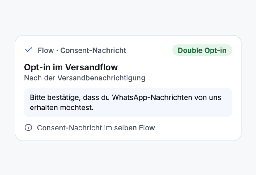 Opt-in aus der Versandnachricht