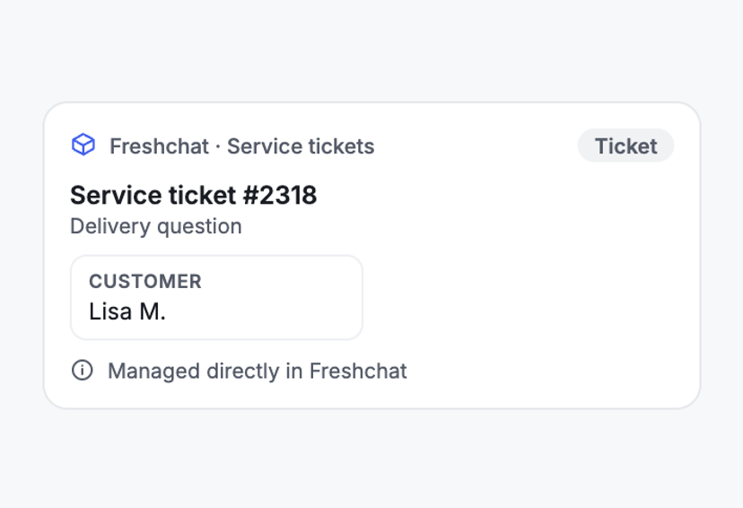 Service Tickets Next to Your Chats