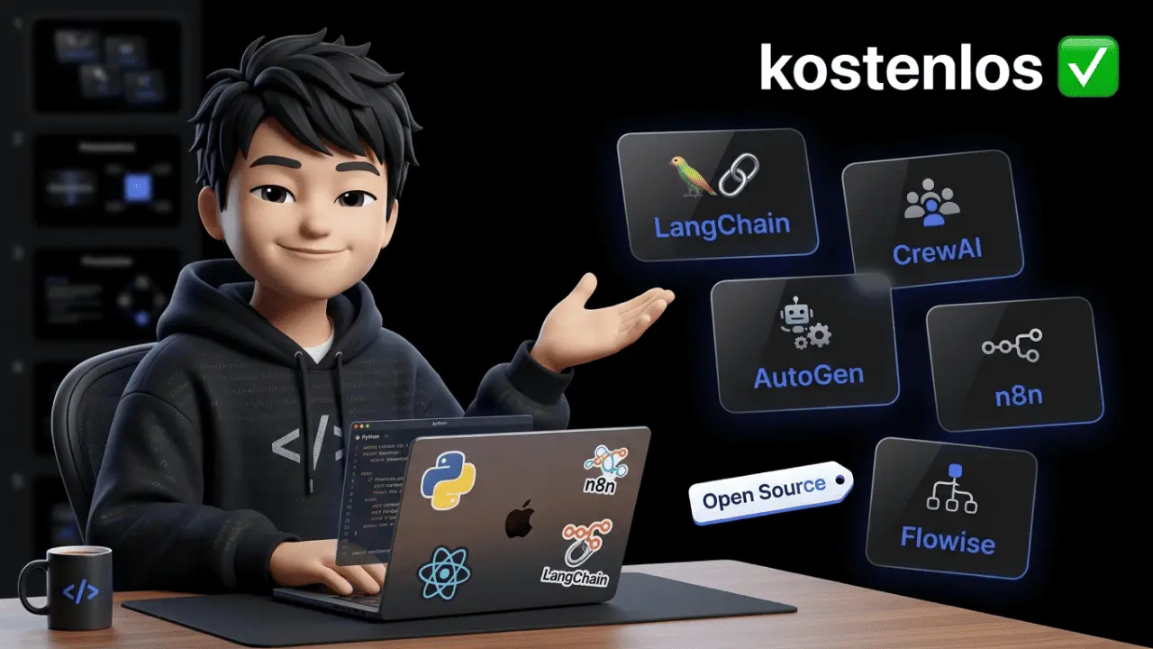 AI Agents kostenlos: Open-Source-Frameworks & Free Tools im Überblick (2026)