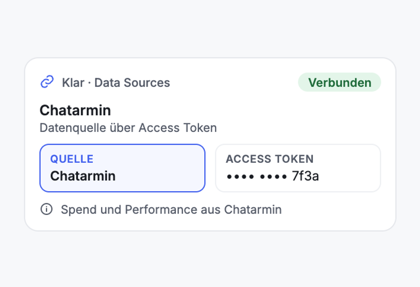 Chatarmin steht in deinen Klar-Datenquellen