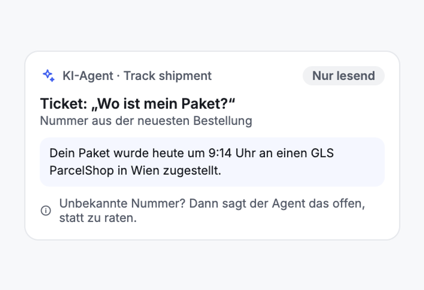 Antwort per KI-Agent, ohne Raten